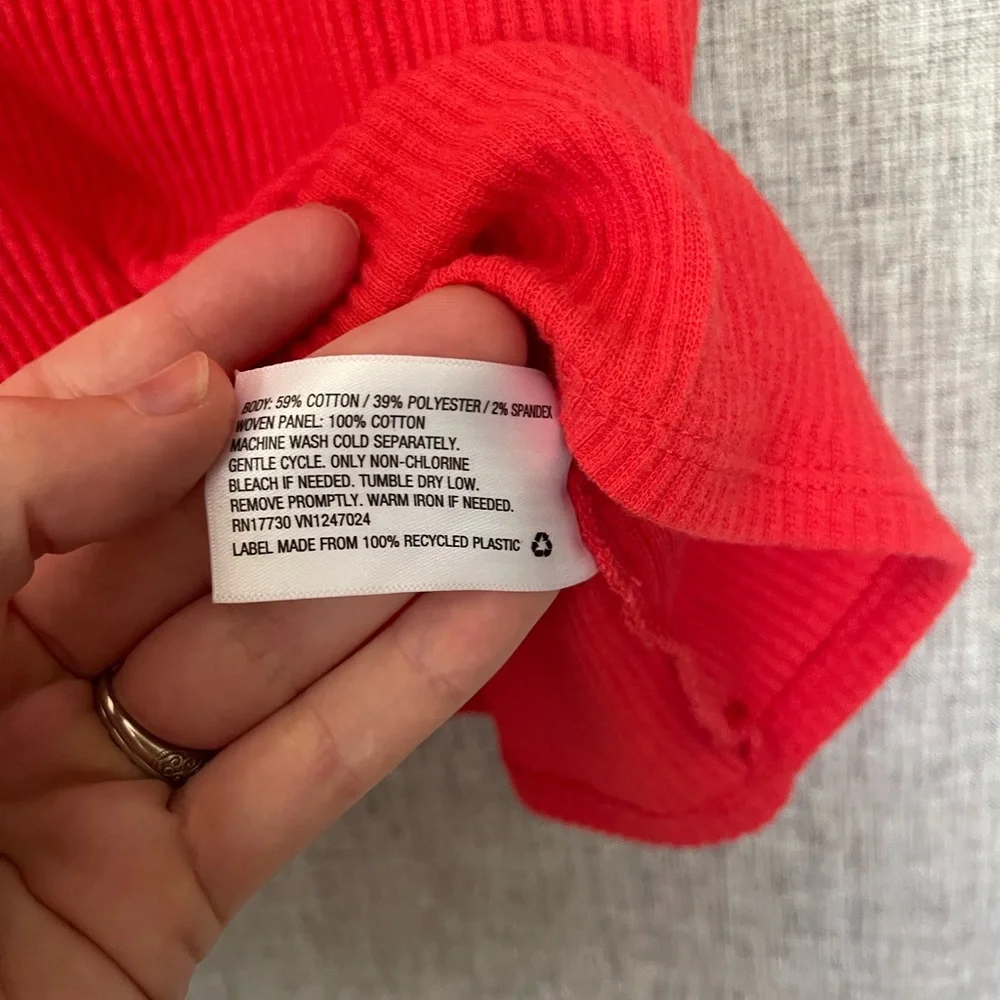 a new day Red Ruffle Sleeve Ribbed Tank Top - Picture 4 of 4